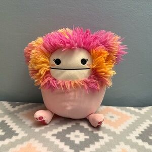 Caparinne Pink Big Foot with Pink and Orange Hair Squishmallows 8 Inch